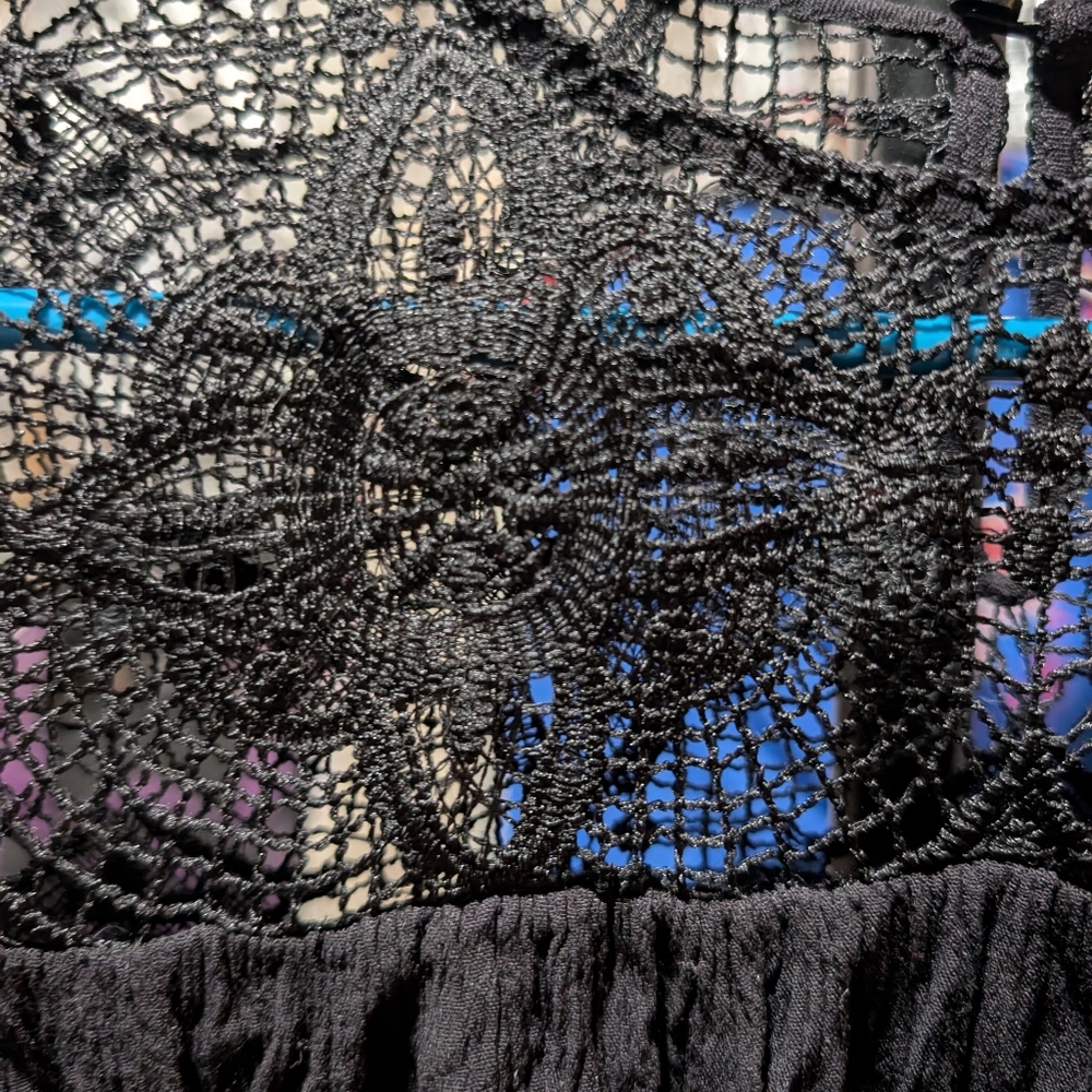 Black Lace Top Blouse
